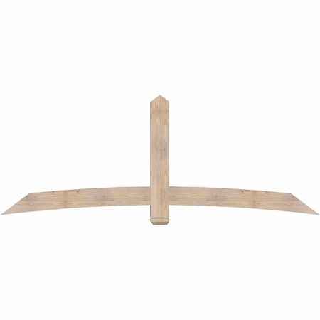 Ekena Millwork Bellingham Smooth Timber Gable Bracket, Douglas Fir, 96"W x 36"H x 5 1/2"D x 5 1/2"F, 9/12 Pitch GBW096X36X0606BEL00SDF